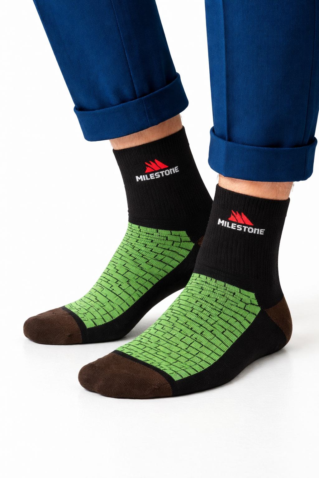 Milestone Signature Crew – Emerald Green | Comfortable Cotton Socks in Pakistan