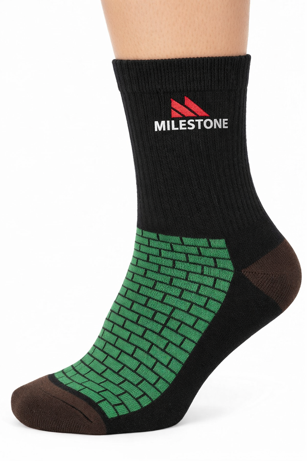 Milestone Signature Crew – Emerald Green | Comfortable Cotton Socks in Pakistan