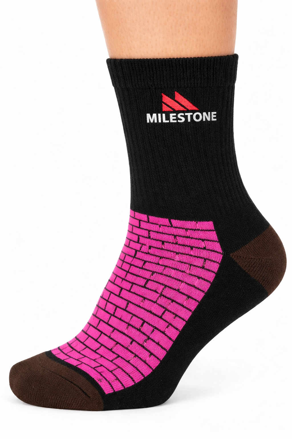 Milestone Signature Crew – Blush Pink | Soft Cotton Socks for Men & Women in Pakistan