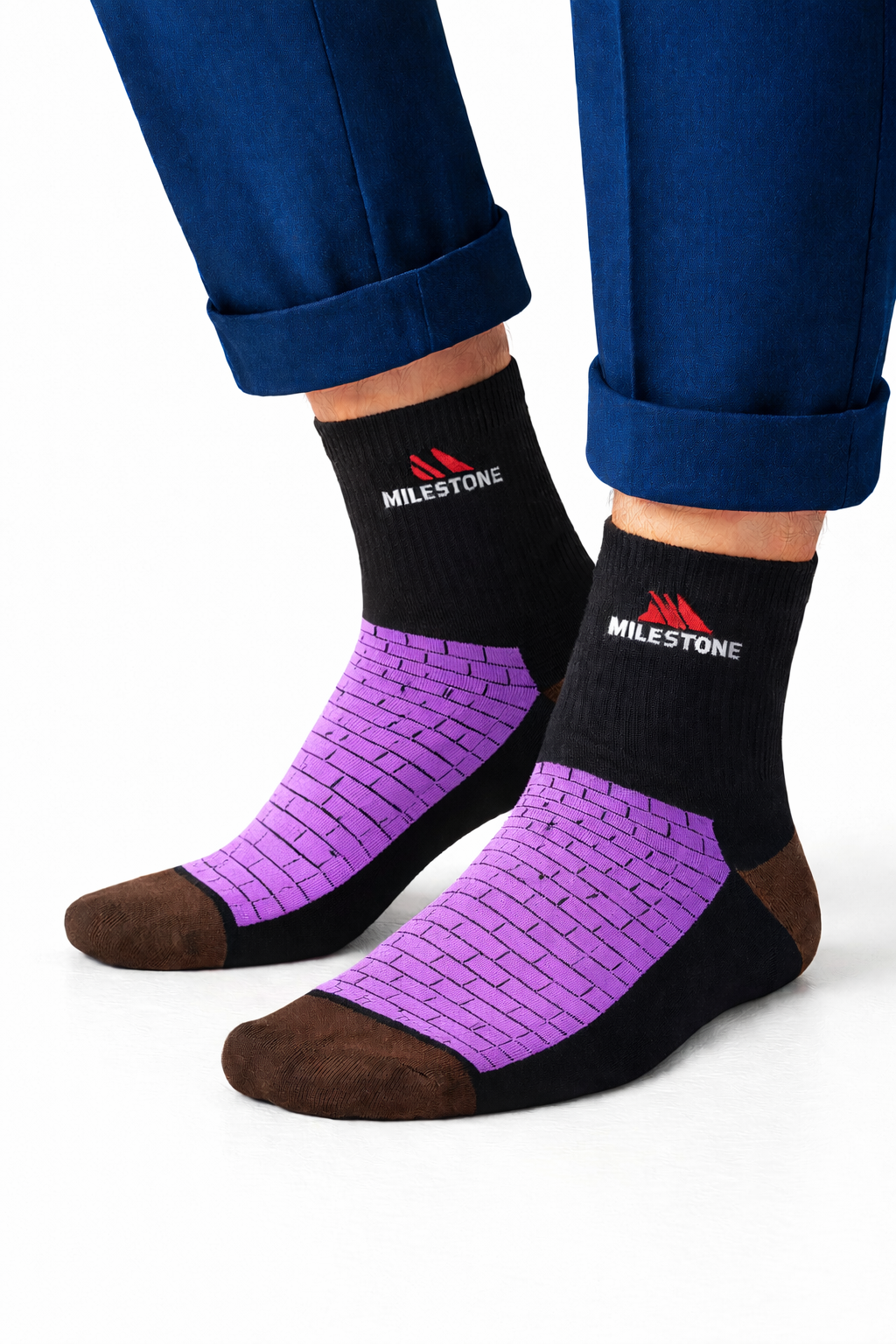 Milestone Signature Crew – Royal Purple | Best Quality Cotton Socks Pakistan