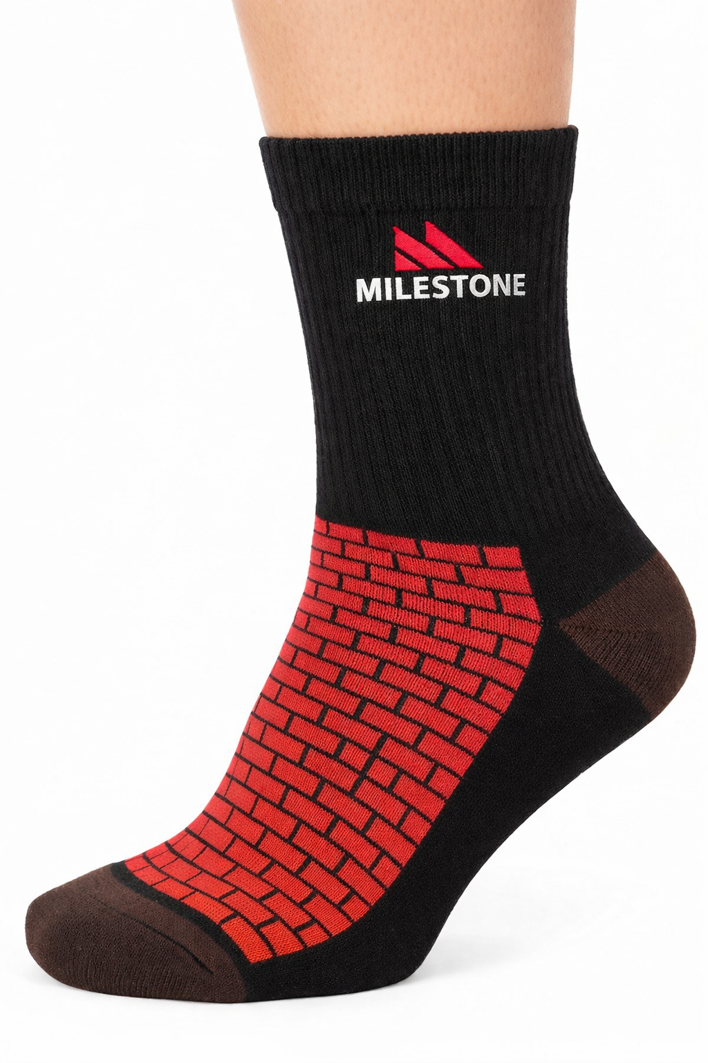 Milestone Signature Crew – Crimson Red | Premium Crew Socks Online Pakistan
